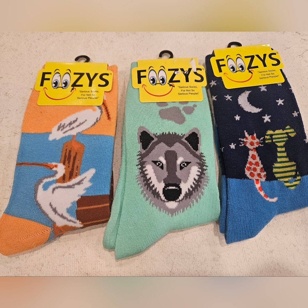 Foozys Socks Size 9-11 Serious Socks for not so Serious People!